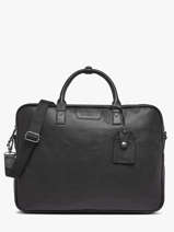 Leather Flandres Briefcase With 17" Laptop Sleeve Leather Etrier Pink flandres EFLA8261